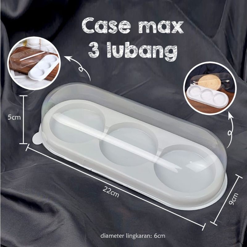 Putih Premiun WHITE BASE MIKA CONTAINS 3 CUPCAKE JL-123 21.5X8X6CM