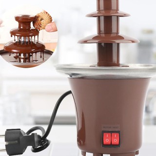 ช็อกโกแลตน้ำพุ สามชั้น เด็กช็อกโกแลต Melt กับความร้อน Fondue DIY Min