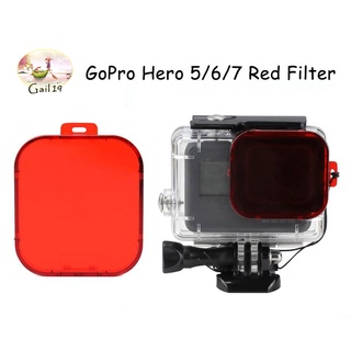 Hero Gear Diving กรองสำหรับGoPro Hero 5/6/7 การกระทำ Camera(สีแดง) Hero Gear Diving Filter for GoPro Hero 7/6/5(red)