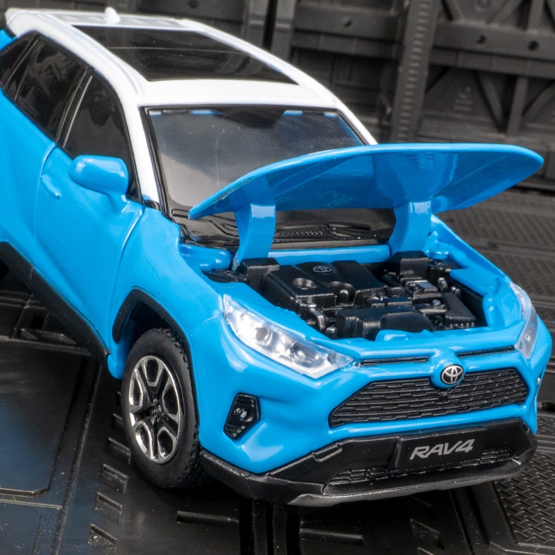 Hot Toys Diecast 132 Toyota RAV4 Alloy Car Model Sound Light Can Open ...