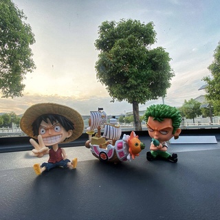 onepiece ของแต่งรถ ตกแต่งภายในรถยนต์ ตุ๊กตาหน้ารถ luffy ลูฟี่ น่ารัก คุณภาพดี ตัวการ์ตูนตกแต่งภายในรถยนต์