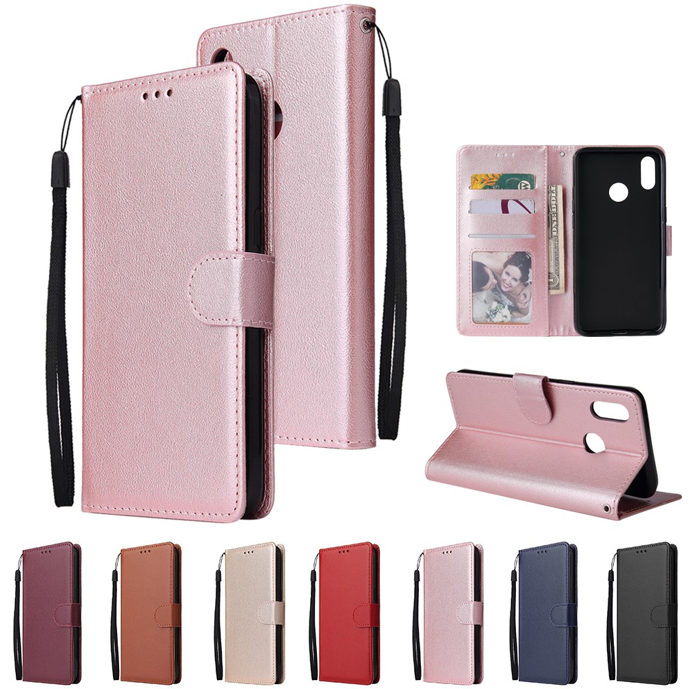 เคส Case for Huawei Y7a Y7p Y5p Y5 Lite Y6p Y6s Y6 Prime Y7 Pro 2018 2019 เคสฝาพับ เคสเปิดปิด โทรศัพท์หนัง PU ซิลิโคน TPU นิ่ม ฝาพับ พร้อมช่องใส่บัตร และสายคล้อง สําหรับ Flip Cover Leather Wallet With Card Slot Holder ซองมือถือ