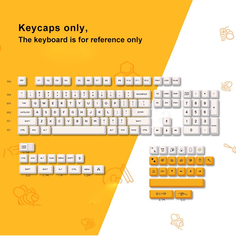 🔥ขายตรงจากโรงงาน🔥 แป้นคีย์บอร์ดภาษาไทย Keycap Honey Milk ฝาครอบปุ่มกดนมผึ้ง Xda ความสูง Pbt Keycaps 