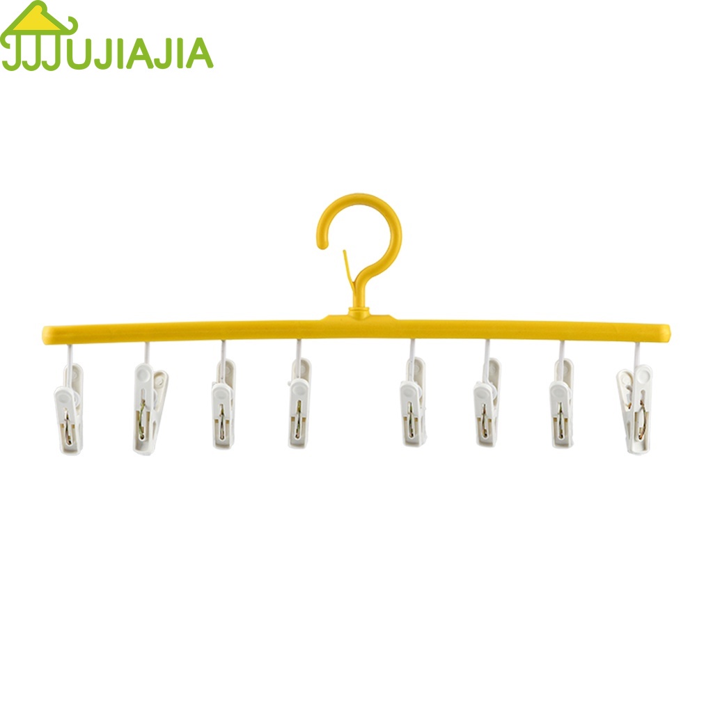 Jujiajia ราวตากถุงเท้า แบบไม่มีร่องรอย พร้อมคลิปหนีบ ไม้แขวนเสื้อ 1 บาท ไม้แขวนเสื้อ ที่แขวนกระเป๋า ไม้แขวนเสื้อเด็ก ที่หนีบผ้า