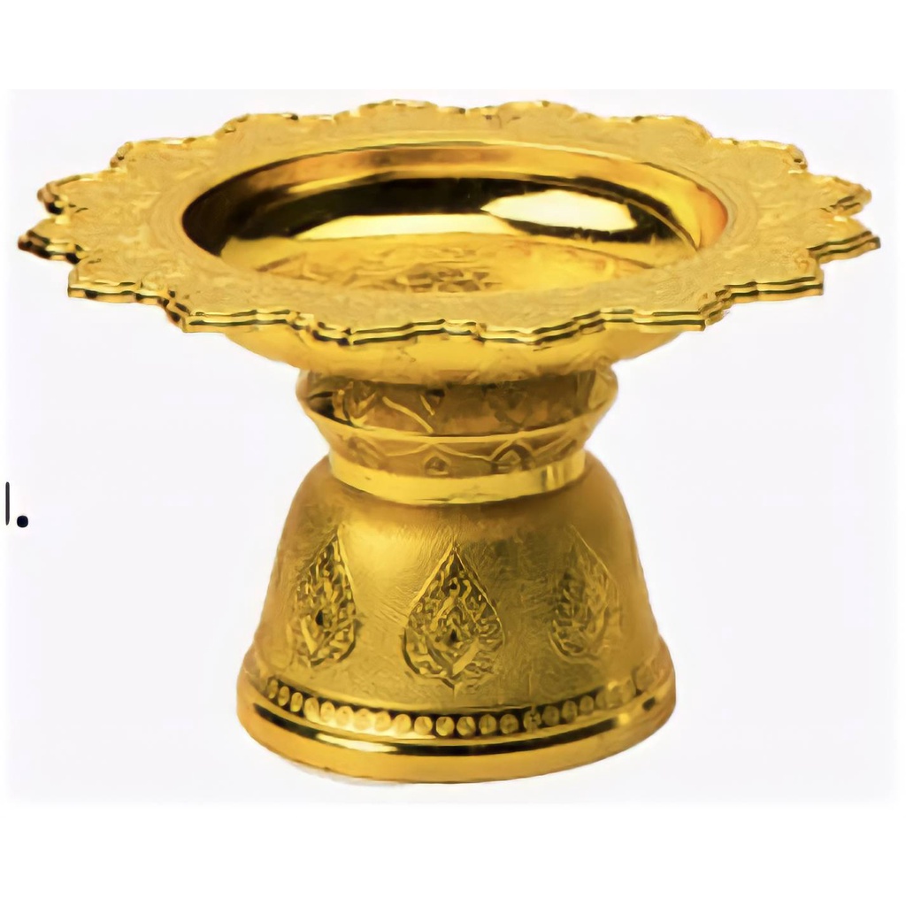 💛🤍พานโตก สีทอง-สีเงิน 5018  6 ชิ้น/12 ชิ้น พานพลาสติกชุบ ไหว้พระ (JJ DUO SHOP) - รูปที่ 2