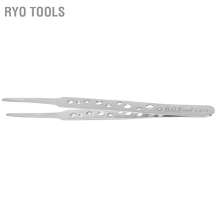 Ryo Tools แหนบสแตนเลสป้องกันไฟฟ้าสถิตย์สําหรับซ่อมแซมเครื่องประดับ