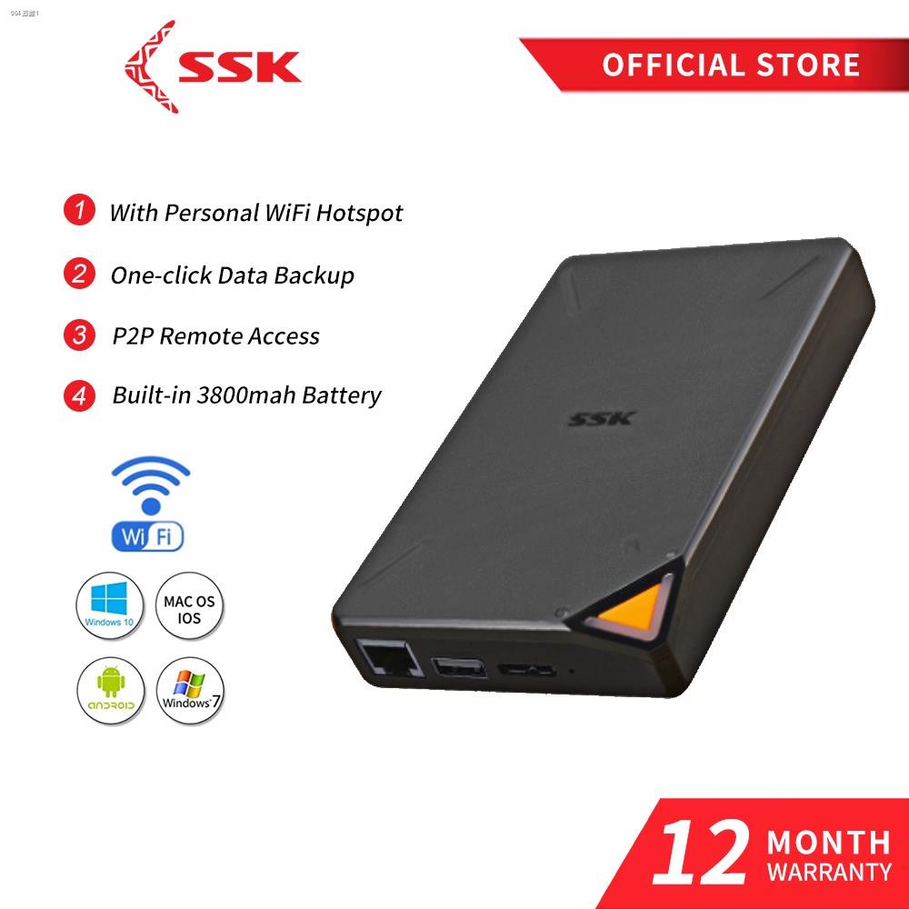 SSK 2TB Portable NAS External Wireless Hard Drive with Own WiFi