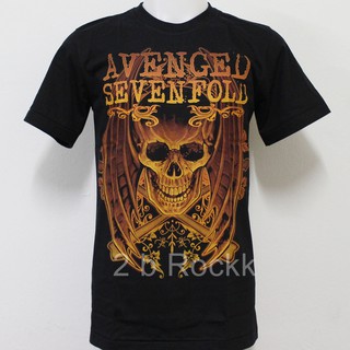 เสื้อวง AVENGED SEVENFOLD A7X เสื้อยืด เสื้อ อะเว็นจด์เซเวนโฟลด์ SA64 Size ยุโรป