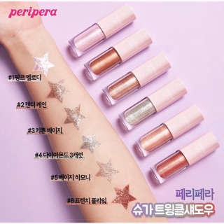 ของแท้ฉลากไทย Peripera Sugar Twinkle Liquid Shadow 3g