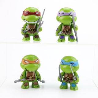 ฟิกเกอร์ตุ๊กตา TMNT Teenage Mutant Ninja Turtles Leo Raph Mike Don 4 ชิ้น