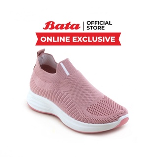 Bata (Online Exclusive) บาจา รองเท้าสนีคเคอร์ รองเท้าผ้าใบ เสริมส้น สูง 2.5 นิ้ว สำหรับผู้หญิง รุ่น A12 สีชมพู 5805003