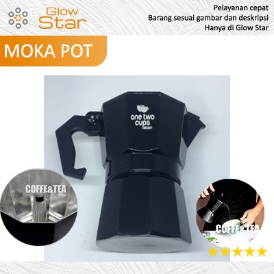 เครื่องชงกาแฟเอสเพรสโซ่ Moka Pot กาน้ําชา เตากรอง 150/300/450 มล. - MX001 - สีดํา
