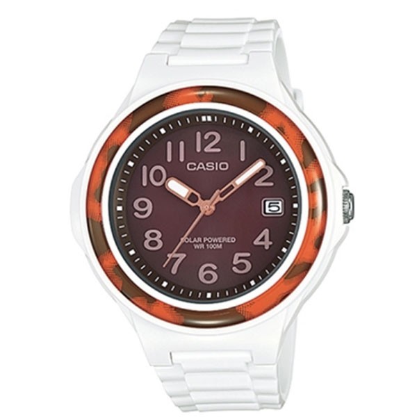 Casio Standard นาฬิกาข้อมือผู้ชาย สายเรซิ่น รุ่น LX-S700H-5BVDF - สีขาว/น้ำตาลเข้ม