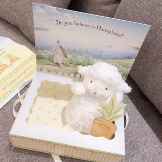 △☊✐ตุ๊กตา American bunnines by the bay lamb doll plush gift box doll to send friends Christmas gift