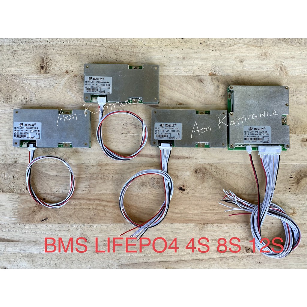 JBD BMS LiFePO4 สำหรับแบตเตอรี่ลิเธียมฟอสเฟต 4S12V 8S24V 16S48V Battery Management System ส่งด่วนจาก