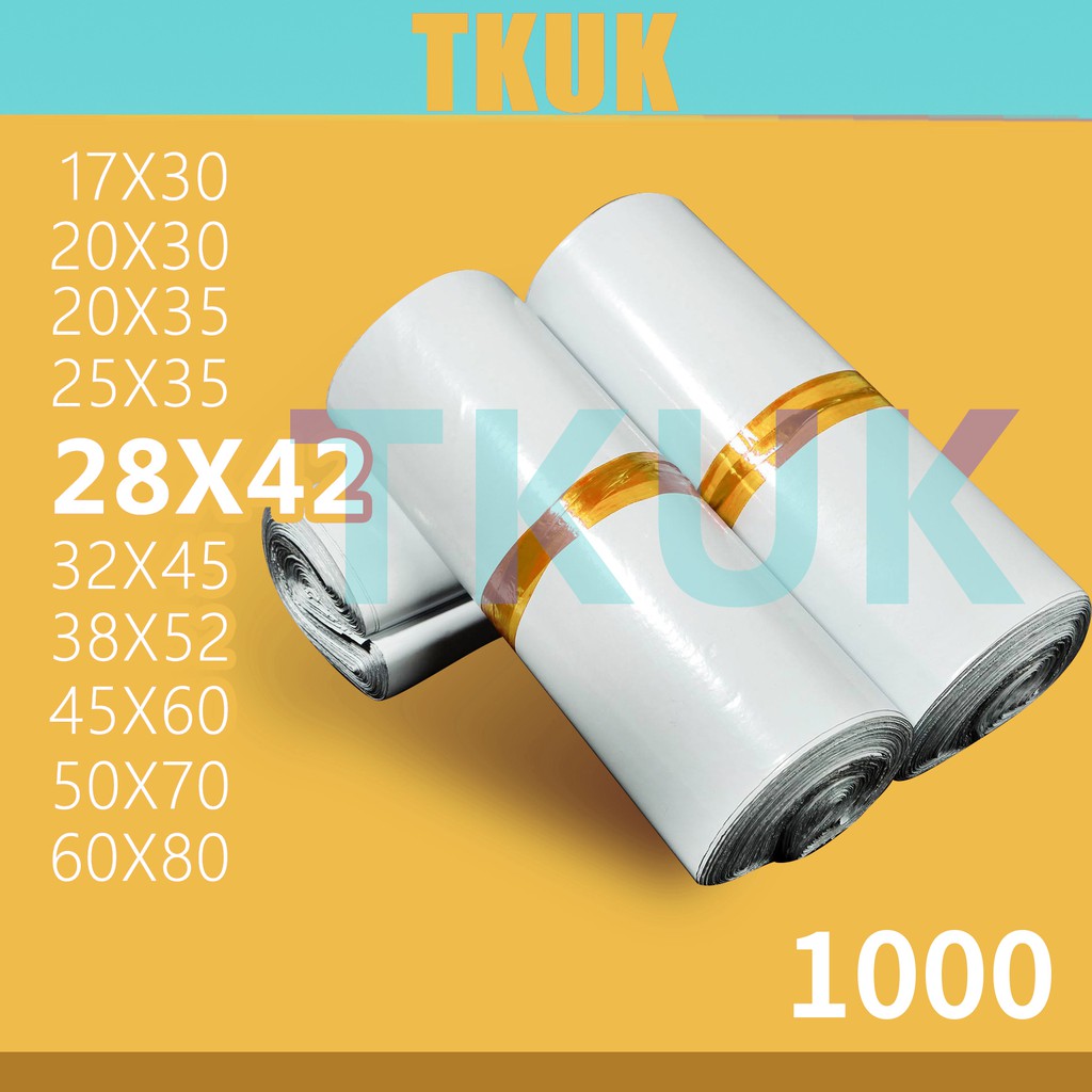 (  1,000 ใบ)  ขนาด 28*42 cm ซองไปรษณีย์คุณภาพ  ซองพลาสติกไปรษณีย์ ซองพลาสติก ถุงไปรษณีย์ คุณภาพ