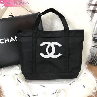 Chanel Beaute Black Sequin Shopping Bag ของแท้ ราคาถูก