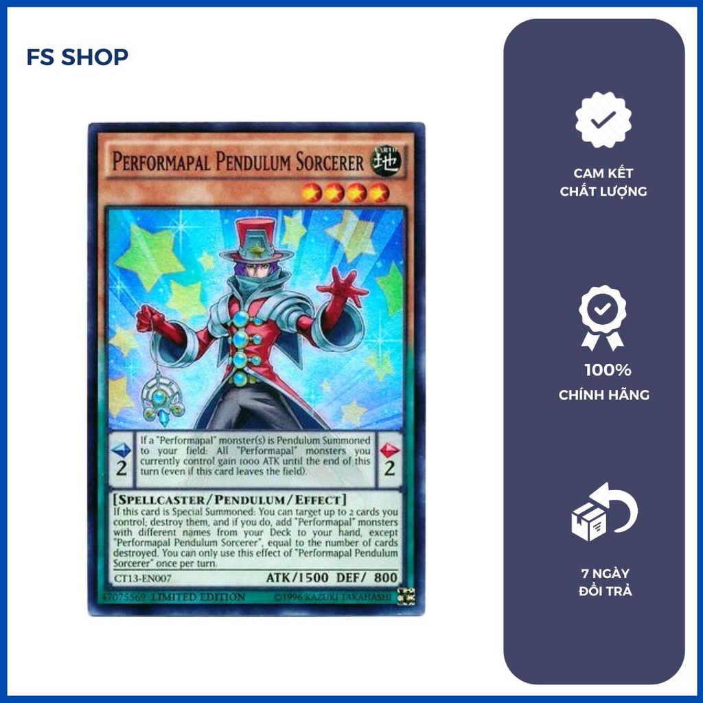 ของแท้ Yugioh Card Performapal Pendulum Sorcerer (หายากมาก)