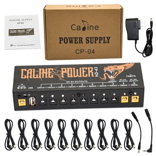 Caline CP-04 แป้นเหยียบเอฟเฟคกีตาร์ พาวเวอร์ซัพพลาย 10 เอาท์พุทแยก (9V, 12V, 18V) วงจรสั้น ป้องกันกระแสไฟเกิน