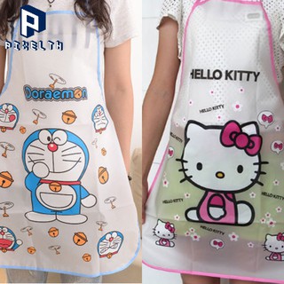 PIXELTH ผ้ากันเปื้อนลายการ์ตูน สำหรับเด็ก แบบคล้องคอ ผูกหลัง