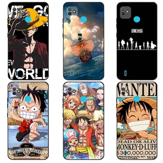 เคส Tecno Pop 5 Pop5 Lite Case การ์ตูน One Piece เคสซิลิโคน Soft Black TPU โทรศัพท์มือถือ Back เคส