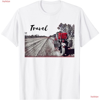 loylaiya แฟชั่นสบายๆ เสื้อ Travel Motorcycle Triumph Adventure Bike Desert Road T-Shirt Cotton เสื้อยืด เกรดพรีเมี่ยม ใส