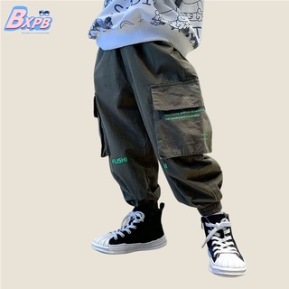 [BXPB] ใหม่ ชุดเอี๊ยมกางเกงขายาว ทรงหลวม ใส่สบาย ขนาดใหญ่ มีกระเป๋า แฟชั่นสําหรับเด็กผู้ชาย อายุ 3-15 ปี 110 @ 2022