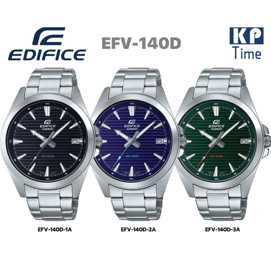 Casio Edifice นาฬิกาข้อมือผู้ชาย สายสแตนเลส รุ่น EFV-140D ของแท้ประกันศูนย์ CMG