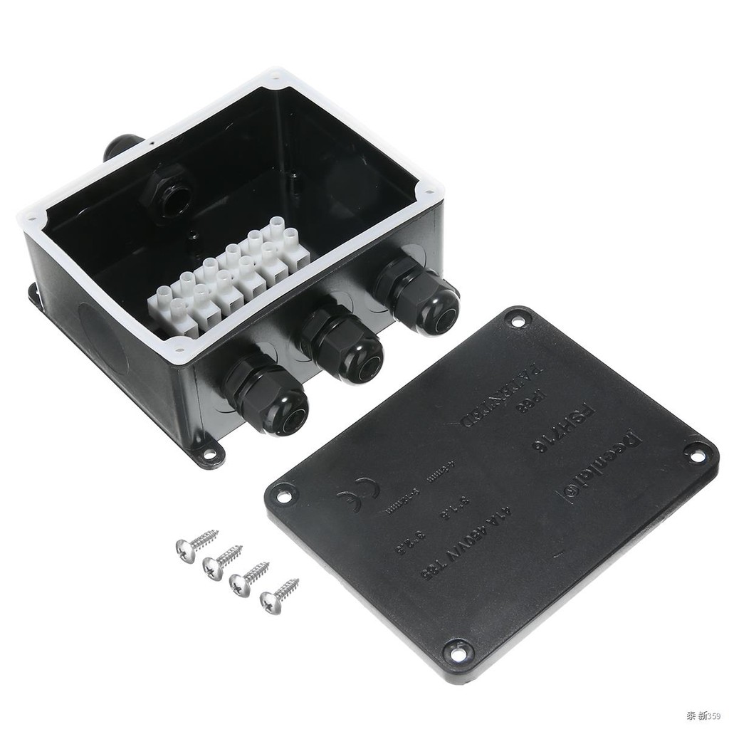 4 Way Underground LED Light Junction Box 3 Port Waterproof Outdoor Electrical Terminal
