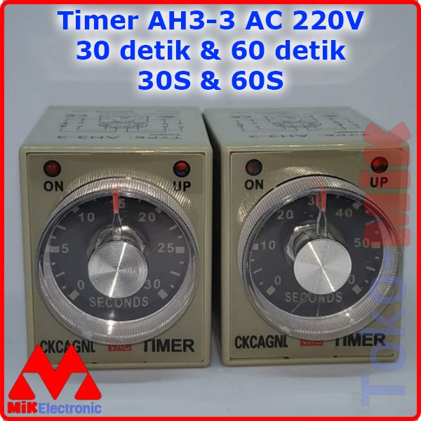 TIMER AH3-3 AH3 220V 30 & 60 SECONDS 30S 60S DELAY TIMER 8 PIN