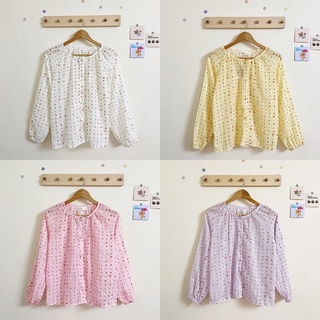 น้องเสื้อชีฟองแขนยาวลายดอก 🌸🌻 (F091)-Seventhfeb.cloth