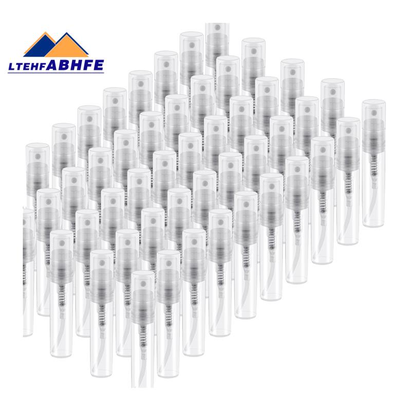 🔥50 Pcs Disposable Perfume , Clear Plastic Spray Bottle Portable Fragrance Spray Bottle - 3Ml