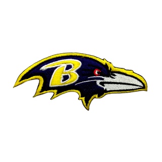 Baltimore Ravens ตัวรีดติดเสื้อ หมวก กระเป๋า แจ๊คเก็ตยีนส์ กีฬา อเมริกันฟุตบอล ทีม NFL Embroidered Iron On