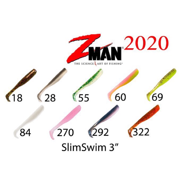 ปลายาง Zman Slim SwimZ 3”