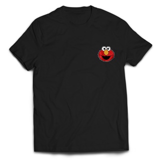 [S-5XL]เสื้อยืด พิมพ์ลายการ์ตูน Sesame Street Elmo Biscuit Monster Big Bird สําหรับผู้ชาย