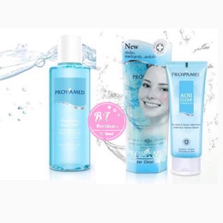 ✨หมดอายุปี2022 Provamed Acniclear Toner 200ml / Cleansing Gel 120ml สำหรับผิวมัน สิวผด สิวผื่น และสิวอักเสบ