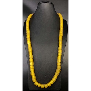 African Bright Yellow Trade Glass Beads Round Shape Bigger Size / Rare African padre Glass Bead For Gift And Collection.