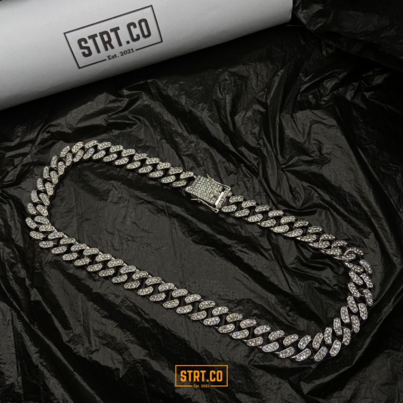 STRT.CO สร้อยคอโซ่คิวบา Iced-Out