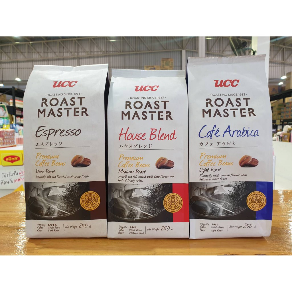 🔥 UCC Roast Master Coffee 250 กรัม เมล็ดกาแฟ กาแฟคั่วบด (มีให้เลือก)