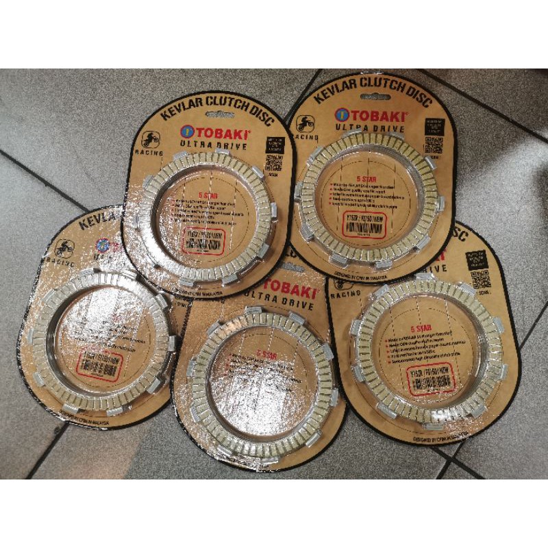 แผ่นคลัทช์ Tobaki 135LC Y125ZR FZ150 ZX150 Y15ZR R15 NINJA250 RFS150 TXR RS150 RXZ LAGENDA SRL WAVE1