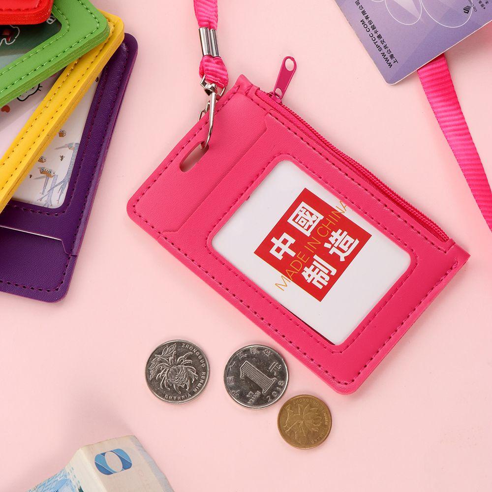 กระเป๋าสตางค์หนังเทียม ใส่บัตรได้ สําหรับโรงเรียน สํานักงาน