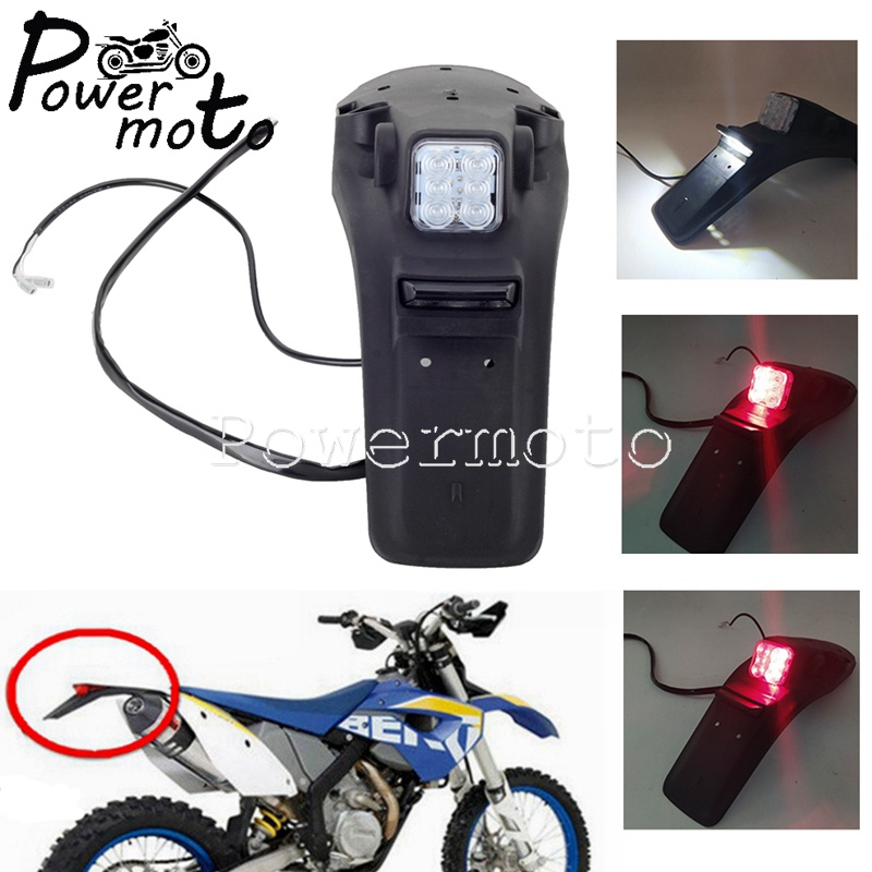 Universal Motorcycle 12V LED Tail Lights Dirt Bike Rear Fender Brake