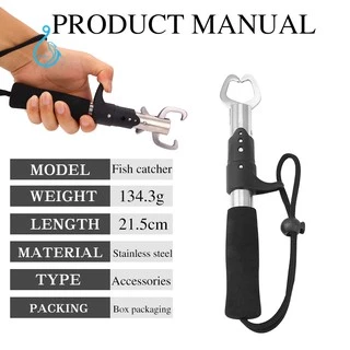 กริปเปอร์ควบคุมปลา ที่จับปากปลา ปากจับสแตนเลส Fish Gripper Fishing Tool #Fisher001