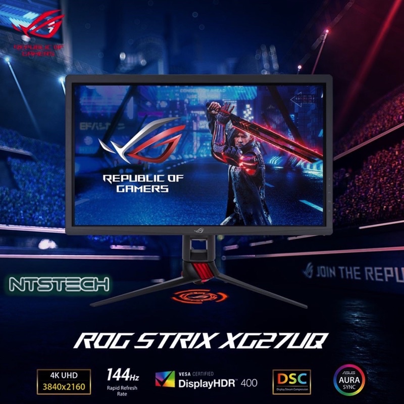 🛒✨ASUS ROG Strix XG27UQ DSC Gaming Monitor 27" 4K (3840 x 2160) 144 Hz รับประกัน 3 ปี