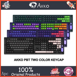 [กล่อง Keycap] Akko Pbt Keycap แป้นพิมพ์นีออน 87/96/84 keys คีย์สําหรับคีย์บอร์ดเล่นเกม Keycaps