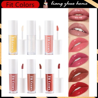 Fit 6 สี พีช นม น้ําผึ้ง น้ําผึ้ง ลิปน้ํามัน บรรเทา แห้ง ชุ่มชื้น ลิปกลอส ซีดจาง ริมฝีปาก สว่าง หัวใหญ่ น่ารัก แต่งหน้าเกาหลี