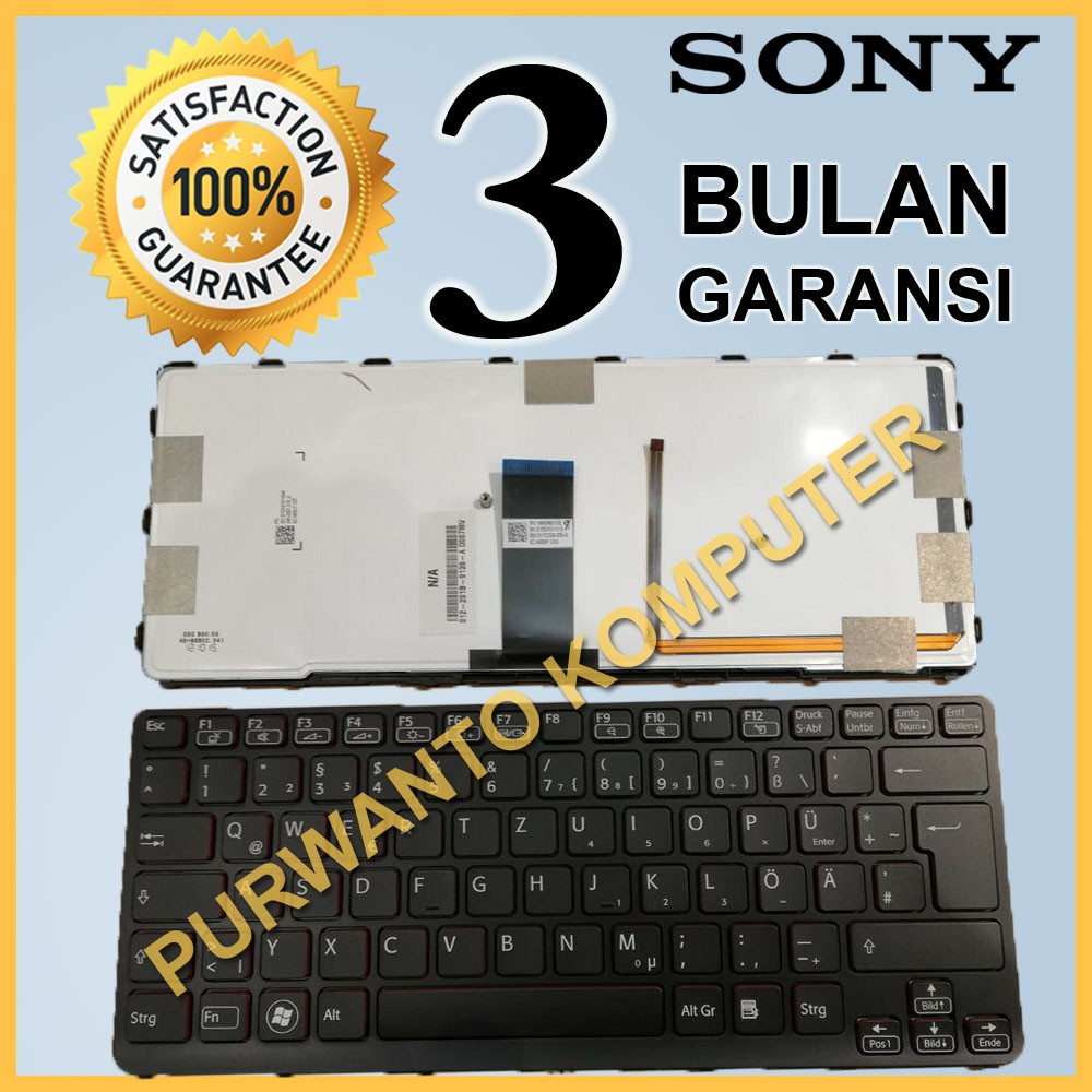 Hitam คีย์บอร์ด Qibla Keybord Kibod Kibot แล็ปท็อปโน้ตบุ๊ค SVE14A SVE14A1AJ SVE142S สีดําสีดํา Backl