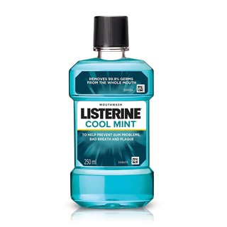 Listerine cool mint 250 ml. น้ำยาบ้วนปาก ลิสเตอรีน คูลมินต์ เม้าท์วอช เพื่อลมหายใจที่สดชื่น