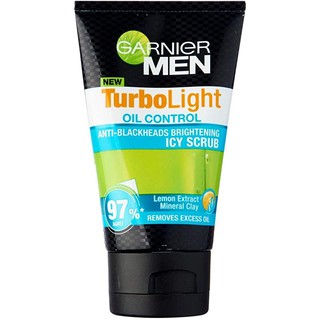 🔥โปรค่าส่ง25บาท🔥GARNIER Men TurboLight Oil Control Icy Scrub 100ml การ์นิเย่ เมน เทอร์โบไลท์ ออย์ไอซี่สครับ