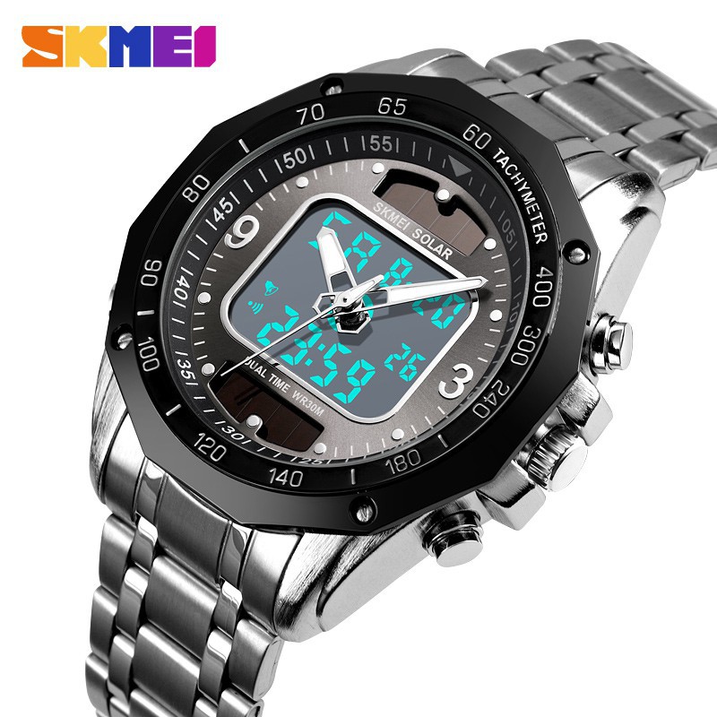 SKMEI Luxury Quartz Watch Dual Time Display Alarm Clock Waterproof Wristwatch Sport Watches